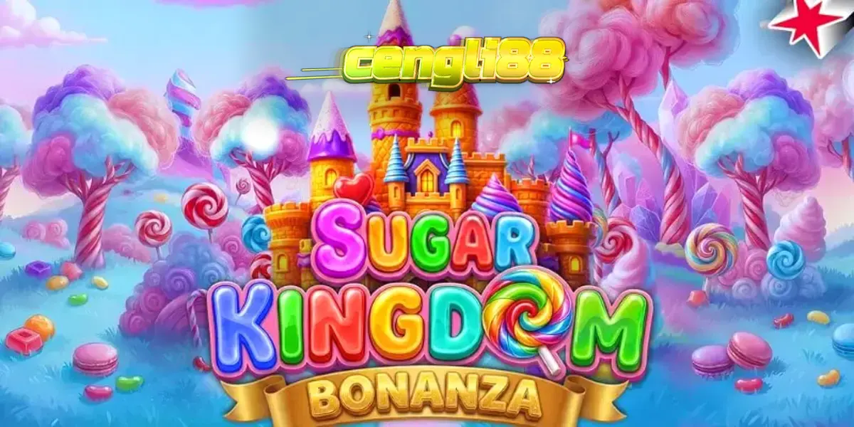 Tampilan visual slot Sugar Kingdom Bonanza dengan tema permen yang cerah